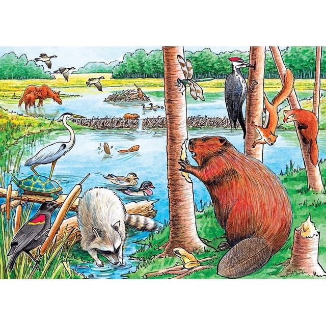 Cobble Hill - The Beaver Pond - 35 Piece Tray Puzzle