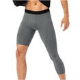 thumbnail image 2 of asjyhkr Men's Compression Shorts with a Single-Legged with Side Pockets Workout Gym Basketball Base Layer, 2 of 9