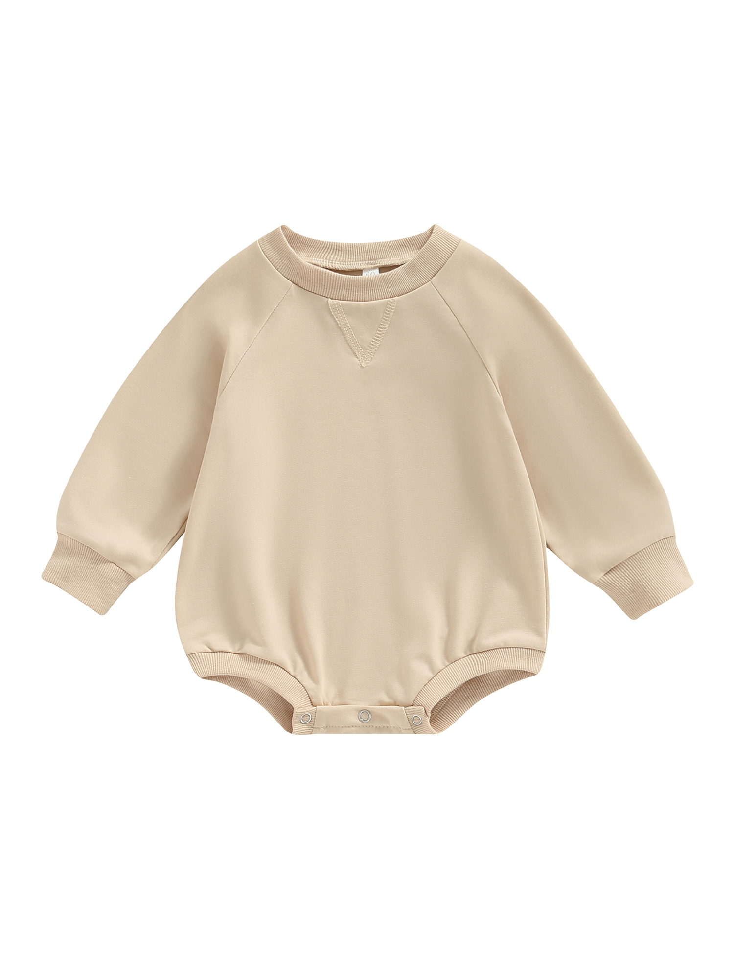 Faithtur Bébé Filles Garçons Sweat-Shirts Couleur Unie Manches Longues Col Rond Combinaisons Automne Hiver Bébé Bodys