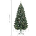 thumbnail image 3 of vidaXL Artificial Pre-lit Christmas Tree with Pine Cones 180 cm, 3 of 4