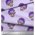 thumbnail image 3 of Soimoi Velvet Fabric Leaves & Floral Block Print Fabric by Yard 58 Inch Wide, 3 of 3