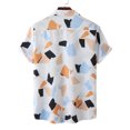 thumbnail image 3 of Chemise en Denim Homme Décontractée Boutons Plage Imprimé Floral Non Positionné Col Rabattu Chemise à Manches Courtes Blouse, 3 of 5