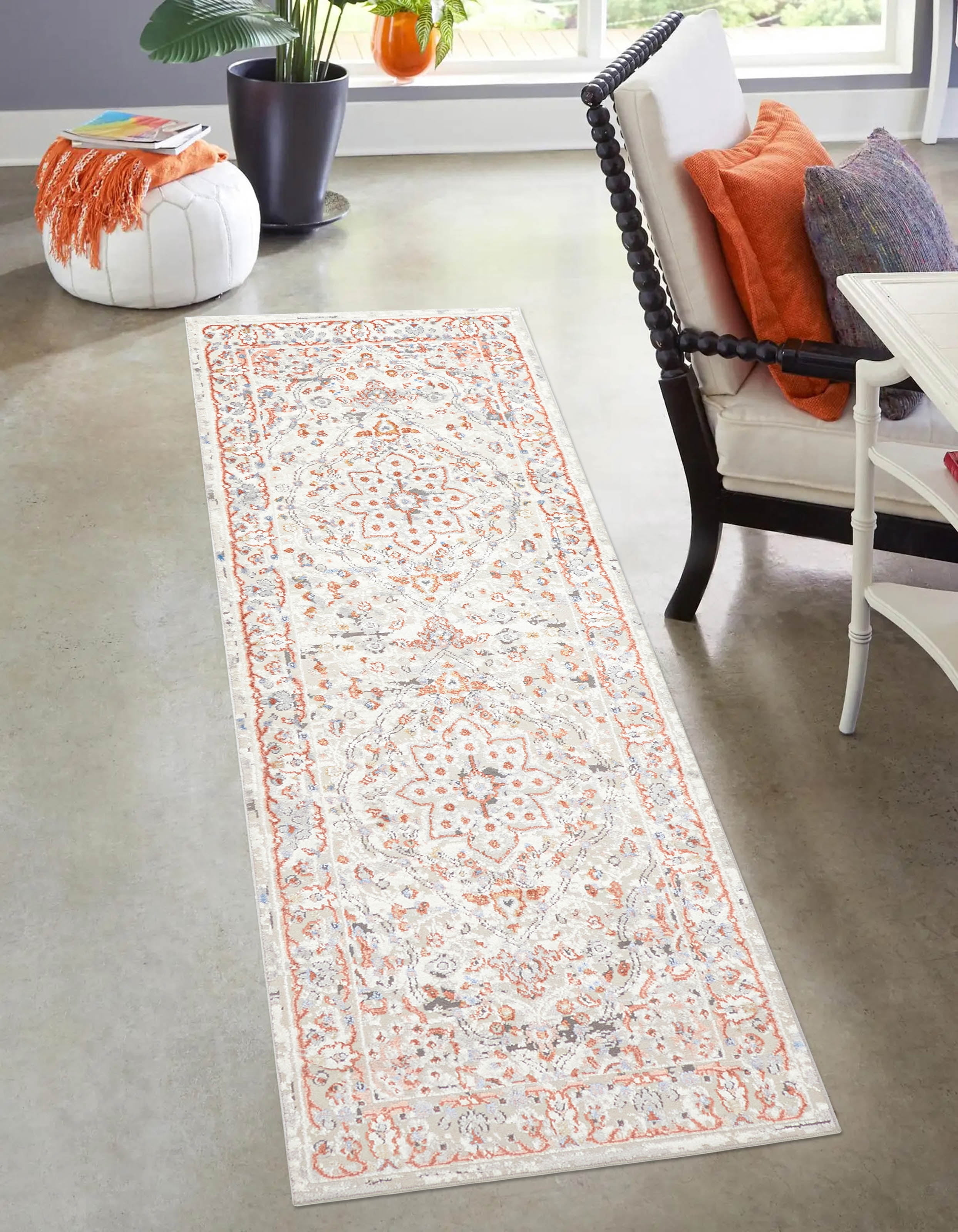 ECARPET Efes Traditional Area Rug for Living Room, Bedroom, Dining Entrance, Hallway and More