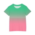 thumbnail image 3 of Bocqde Summer Cool Casual Shirts For Kids Short Sleeve Gradient Color Round Neck Top,3-14 Years, 3 of 4