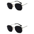 thumbnail image 3 of relayinert Fashionable Polarized Lens Small Square For Trendy Style Materials Silver black gray C1 2Set, 3 of 6