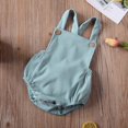 thumbnail image 4 of Newborn Baby Corduroy Sleeveless Romper Solid Color Backless Jumpsuit, 4 of 8