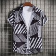 thumbnail image 3 of Cameland Chemise Décontractée à Manches Courtes pour Homme Style Hawaïen de Vacances Blouse T-Shirt, 3 of 9