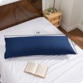thumbnail image 2 of Bare Home Body Pillowcase - Envelope Closure - Ultra Soft - Double Brushed - Dark Blue, 2 of 6