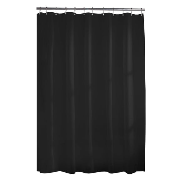 Mainstays Waterproof Heavyweight PEVA Shower Curtain Liner, 72" x 72", Black