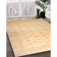 thumbnail image 2 of Ahgly Company Indoor Square Abstract Mustard Yellow Oriental Area Rugs, 3' Square, 2 of 6