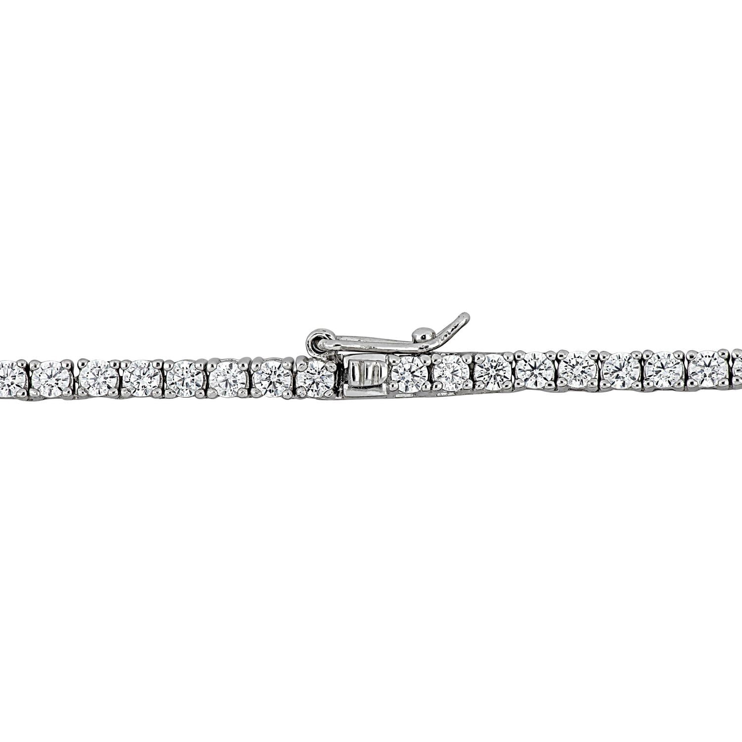Collier Tennis Miabella avec 32-1/3 CT PBT de zircone cubique en argent sterling, 34po