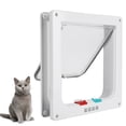 thumbnail image 1 of Cat Flip Door, 4 Modes de Commutation Résistant aux Intempéries Flip Door Imperméable à l'Eau en Plastique Transparent pour les Ménages pour Intérieur et Extérieur Blanc, Brun, 1 of 7