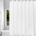 thumbnail image 4 of Maplenight Solid Color Shower Curtain Liner 79 x 71 Inch Waterproof Fabric Bathroom Curtain With Hooks Simple Modern Design For Tub Toilet Closet Polyester Washable Extra Long White, 4 of 6
