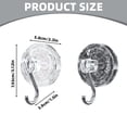 thumbnail image 2 of Cqxid Hooks Under $5 Retro Ripple Suction Cup Suction Cup Hooks For Shower Strong Grip Multi Purpose Holder Suction Cup Hooks For Shower Bathroom Kitchen Glass Door Hanging To, 2 of 8