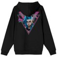 thumbnail image 2 of Chandail à Capuchon Noir Graffiti Arcane Jinx, 2 of 3