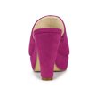 thumbnail image 2 of BLISSFUL STEP Women's Chunky Heels Platform Open Toe Slides Sandals Hot Pink 7, 2 of 7