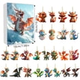 thumbnail image 3 of 2D Interesting Ornaments Countdown Calendar Set Cute Acrylic Collectible Meaningful Decoration (24pcs), 3 of 7