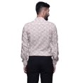 thumbnail image 4 of BESTMAN Chemises Imprimées pour Hommes à Manches Longues Boutonnées Chemise Habillée Décontractée en Coton, 4 of 5