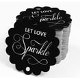 thumbnail image 4 of Inkdotpot Pack Of 50 Real Silver Foil Paper Tags Let Love Sparkle Wedding Favor Hang Tags, 4 of 6