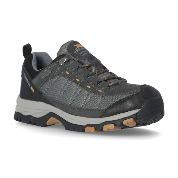 Trespass Mens Hiking Shoes Scarp - Waterproof, Breathable Membrane, Gusseted Tongue, Durable Toe Guard, Cushioned Midsole, Contoured Footbed, Textile Lining