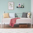 thumbnail image 2 of VECELO Twin Size Contemporary Metal Daybed Frame With Under-bed Storage,White, 2 of 7