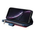 thumbnail image 3 of Compatible avec iPhone XR Étui Portefeuille avec Fentes pour Cartes en Cuir PU Fermeture Éclair Folio Rabattable, 3 of 5