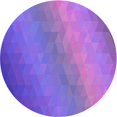 thumbnail image 1 of Ahgly Company Tapis d'Intérieur Lavables en Machine, Circulaires, Violets, 8' Ronds, 1 of 7