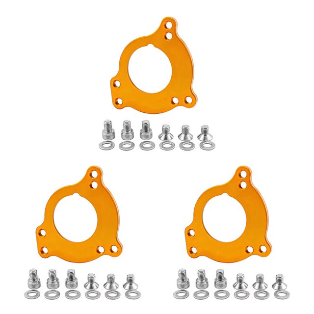 Maoww Bike Adapter Plate Chain Guide Aluminum Alloy Conversion Replacement Parts Biking Portable Repairing Accessory Gold 3Set