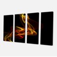 thumbnail image 2 of Red Yellow Twisted Waves Fractal - Large Abstract Canvas Wall Art, 2 of 3