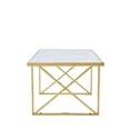 thumbnail image 3 of Cordelia Dining Table With Polished Stainless Steel Frame And White Faux Marble Top, 3 of 4