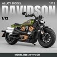 thumbnail image 1 of Simualtion 1/12 Scale Harley Sportster S Motorbike Alloy Model Diecast Motorcycle Model Street Racing Motorcycle Model Kids Gift green, 1 of 6