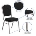 thumbnail image 2 of HERCULES Series Crown Back Stacking Banquet Chair in Burgundy Fabric - Gold Frame, 2 of 9