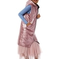 thumbnail image 4 of Kmbangi Gilet Long Sans Manches à Fermeture Éclair, Coupe Ajustée, Uni, Décontracté pour Femmes, 4 of 9