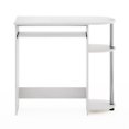 thumbnail image 3 of Pemberly Row Bureau d'Ordinateur à Assemblage Facile en Tubes d'Acier Inoxydable Blancs, 3 of 5