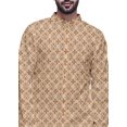 thumbnail image 4 of Atasi Cotton Slub Printed Fashion For Men Asymmetric Button Down Kurta For Men, 4 of 5