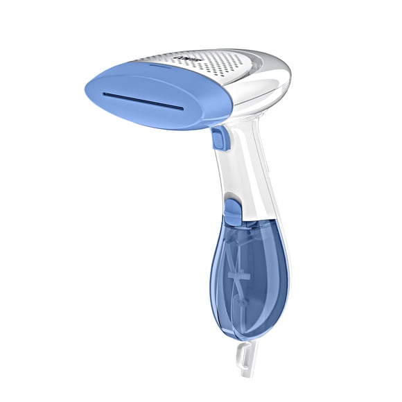 Conair ExtremeSteam Défroisseur Portatif Pour Tissus, Vêtements Et Textiles, Défroisseur De 1100 W, Technologie Double Chauffage, Chauffage En 60 Secondes, Arrêt Automatique, Blanc/Bleu, 1 Pièce