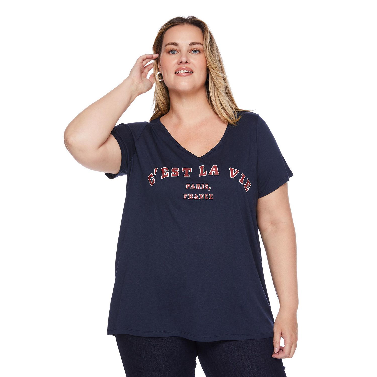 George Women's Plus V-Neckline Tee