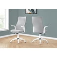 thumbnail image 3 of Monarch Specialties Office Chair, Adjustable Height, Swivel, Ergonomic, Armrests, Computer Desk, Work, Metal, Mesh, White, Grey, Contemporary, Modern, 3 of 4