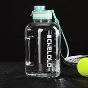 2.2 Liter Water Bottles - Half Gallon Water Bottle - Ideal for Gym, Big Water Jug, Reusable Sports Bottle with Measurements Marked Drink Container (2.2L 74oz Green Water Jugs)