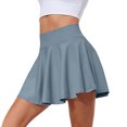 thumbnail image 1 of Lenpel Shorts for Women High Waisted Ruffle Flowy Mini Tennis Skirts with Built in Shorts Running Workout Athletic Skorts, 1 of 5