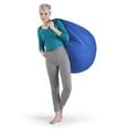 thumbnail image 3 of Fauteuil poire Gouchee Home Easy bleu royal – Tissu microfibre polyester doux avec rembourrage en billes de polystyrène, adapté aux adultes et aux adolescents, siège portable pour salon ou dortoir, 3 of 8