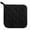 Black, variant on Thick Cotton Pot Holder, 7x7 Inch Heat Resistant Square Potholder, Little Trivet Fabric Pad for Kitchen Cooking Baking and Serving Hot Dishes