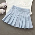 thumbnail image 2 of Kcodviy Jupe Plissée Fille École Barboteuse de Pâques Jupe Fillette Jupe Mini Jupe Plissée Fracks pour Filles Jupe de Cheer Décontractée Patineuse Florale Robe à Manches Courtes Jupe, 2 of 4
