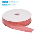 thumbnail image 2 of Unique Bargains Velvet Ribbon 1 1/2 Inch x 25 Yard Single Face Spool Silky DIY Crafts Gift Wrapping Bow Decoration Deep Pink, 2 of 5