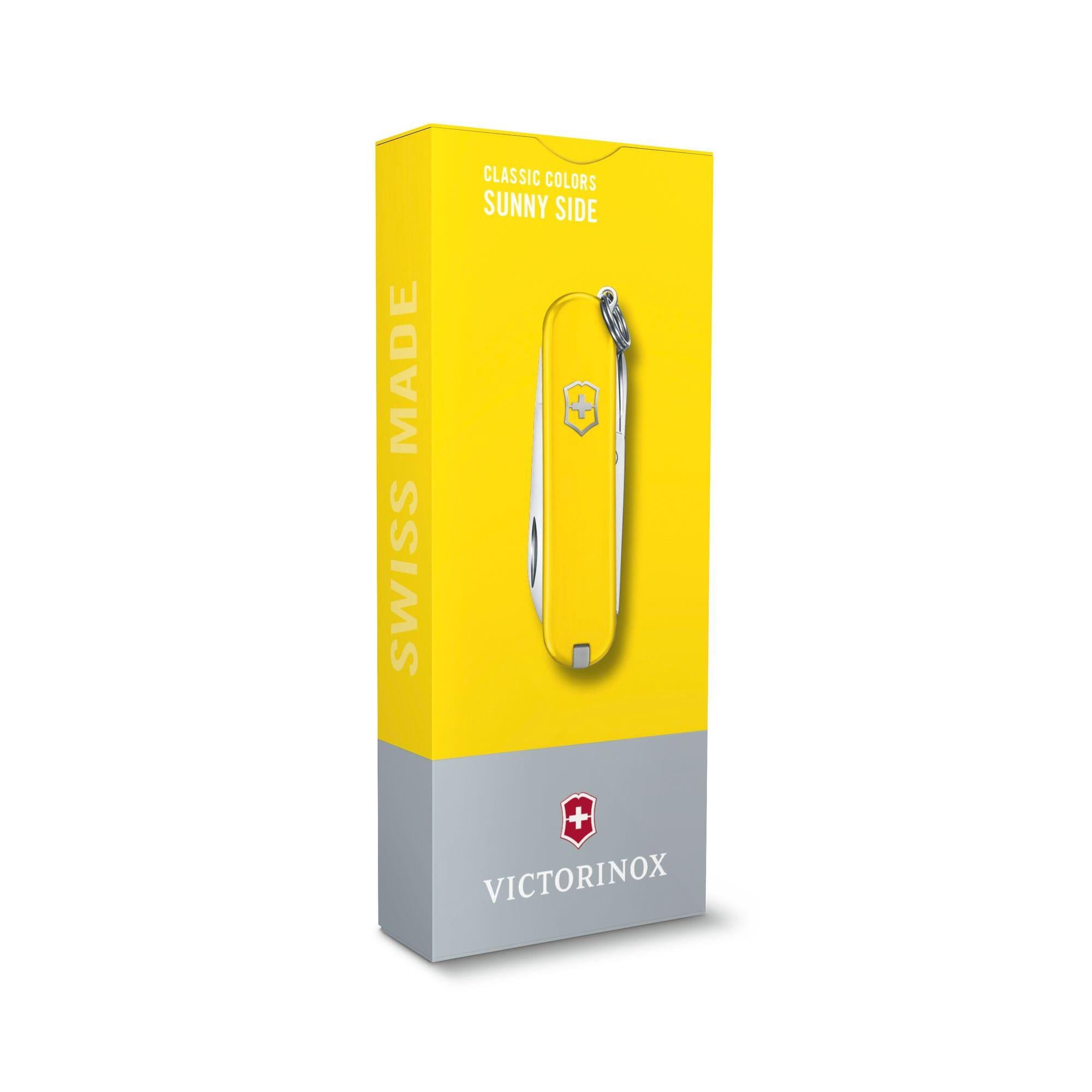 Victorinox Classic SD Couteau de Poche Jaune à 7 Fonctions Côté Ensoleillé