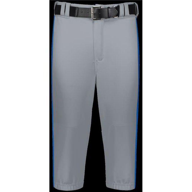 Adult Piped Diamond Series Knicker 2.0 Pant, Baseball Gray & Royal - Extra Large