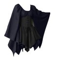 thumbnail image 5 of Gspmoly Robe pour Femmes, Costumes pour Femmes Gothiques à Manches Longues, Robes Corset à Manches Longues, Robe à Col Rond Longueur Genou, Robes de Soirée pour Femmes, Cadeaux de Vacances, 5 of 5
