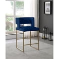 thumbnail image 2 of Meridian Furniture Caleb Navy Velvet Counter Stool (Set of 2), 2 of 5