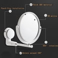 thumbnail image 3 of Bathroom Shaving Makeup Mirror Wall Rotating Mirror - Double Sided Mirror, 3 of 8
