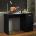thumbnail image 1 of Madesa Compact Computer Desk Study Table for Small Spaces Home Office 43 Inch Student Laptop PC Writing Desks with Storage and Drawer, Modern Ergonomic Gaming Workstation - Black, 1 of 5